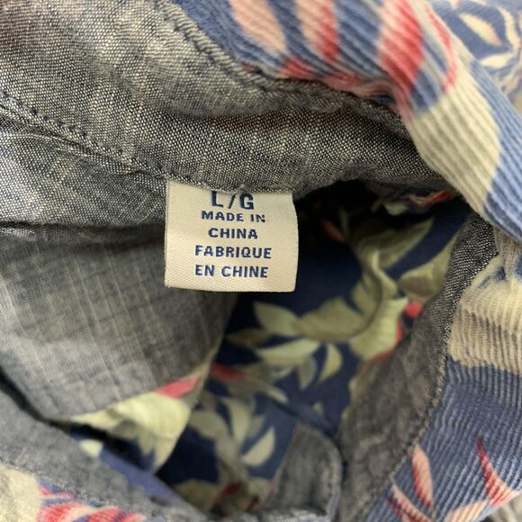 Tommy Bahama Shirt Mens Large Blue Corduroy Button Down Long Sleeve Hawaiian - Picture 12 of 16